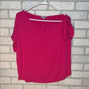 Women's Pink Top with Bow Detail